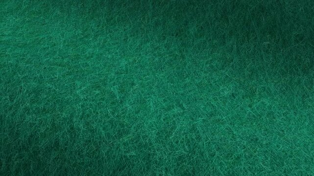 Solid green felt waves of texture with soft fiber surface
