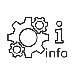Obraz premium Information icon with gears