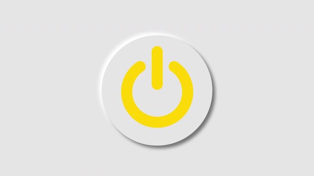 A minimalist power button icon pressed. Activation startup system control energy technology status and digital interaction. Software launch user interface feedback online services artificial intellige