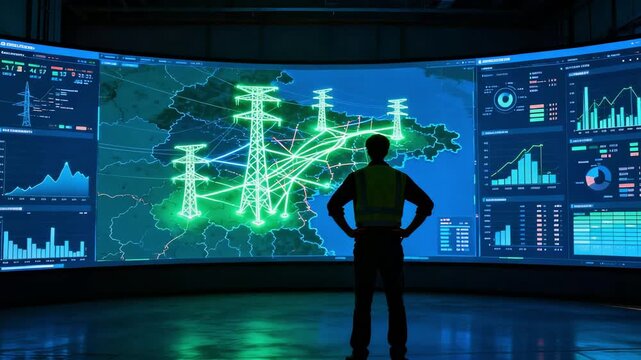 Engineer Observes Flow Lines And Graphs For Load Planning Evaluation