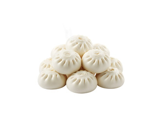 Chinese Steamed Buns set against a white background

