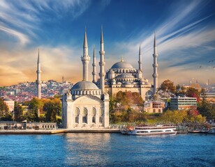 Obraz premium skyline istanbul mosque background