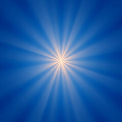 Obraz premium A bright light shining in a clear blue sky