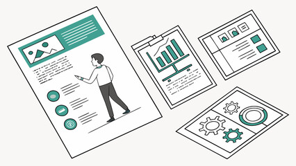 business man and business graph