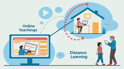 business people in front of house