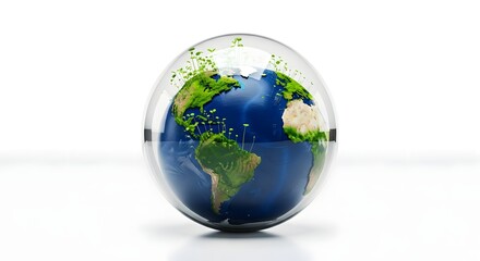 Fototapeta premium Earth day globe protecting our planet on april 22nd and beyond
