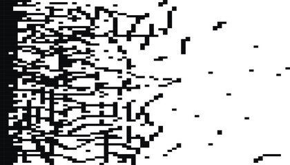 Black and white pixel background. Vector illustration for your graphic design. Abstract geometric background.	