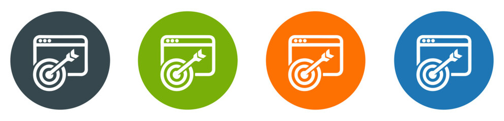 online customer targeting marketing icon