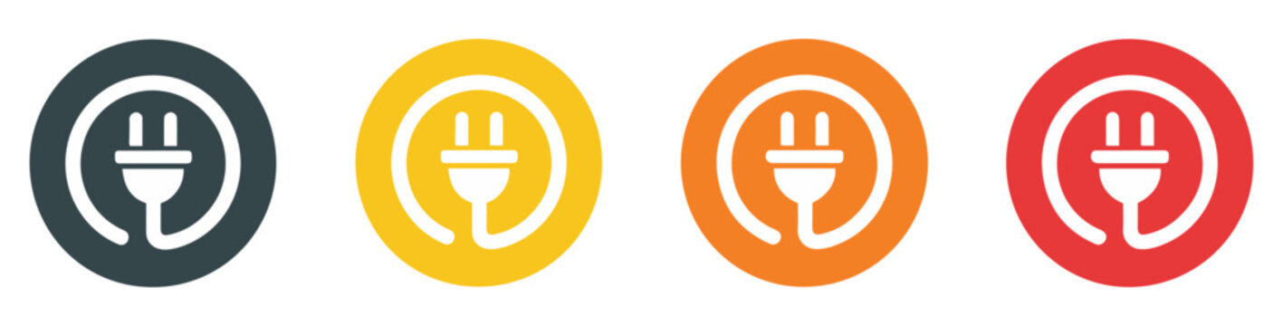 electric power plug cord icon