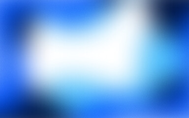 Aesthetic element of transparent blurred blue wave smooth gradient frame with grainy noise texture