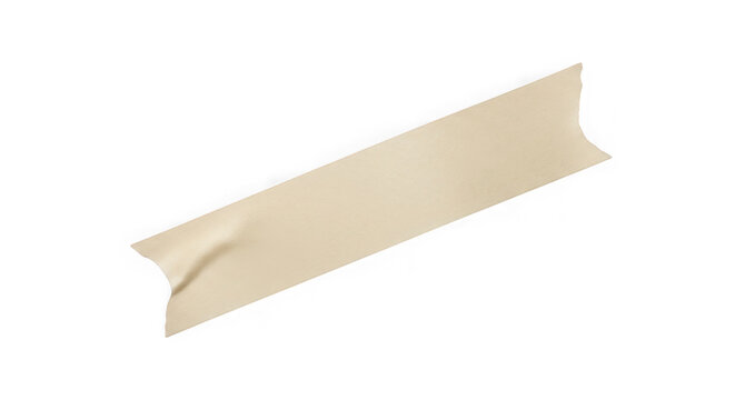 Beige tape strip isolated on transparent background for crafting and decoration purposes transparent background