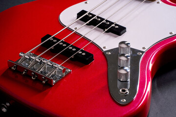 Close Detail Red Fourstring Electric