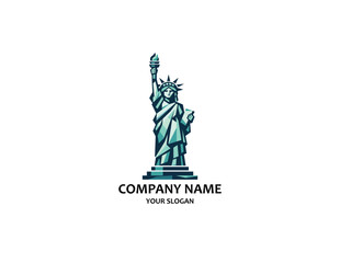 Liberty Statue Logo Abstract Illustration Silhouette Concept