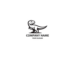Modern geometric dinosaur logo design
