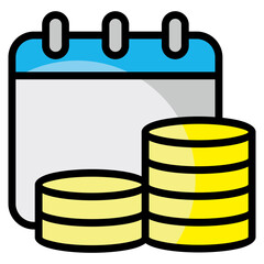 Monthly Income  Icon Element For Design