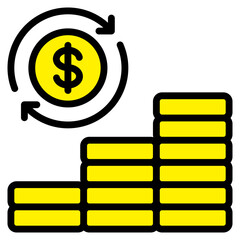 Investment Return  Icon Element For Design