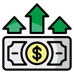 Profit Increase  Icon Element For Design
