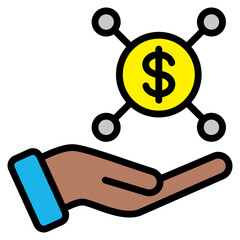Revenue Stream  Icon Element For Design