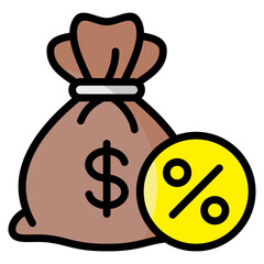 Commission Income  Icon Element For Design