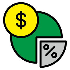 Dividend Income  Icon Element For Design
