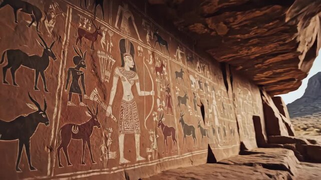 Ancient Echoes: Exploring Cave Art and Desert Vistas with a Mysterious Allure