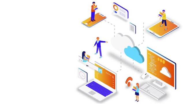 Cloud Computing &ndash; Data Storage, Cloud Technology, and Digital Network Concept