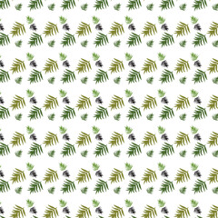Abstract tropical foliage background in pastel olive green colors