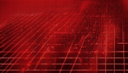 red background with a grid of numbers