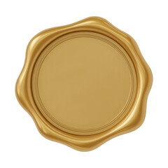 Gold Seal Wax Seal Stamp seal isolated on a transparent background