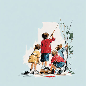 children playing on the playground