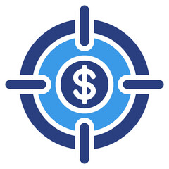 Income Target  Icon Element For Design
