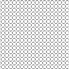 Black and white vector seamless pattern with small diamonds , star shapes ,rhombuses .Abstract black and white geometric texture .Simple minimal wide repeat background .