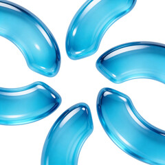 3d glossy jelly abstract blue background