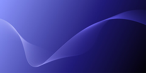 Abstract blue wave technology background.