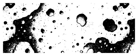 Abstract moon surface texture with craters and dusty stippling details © Katarzyna