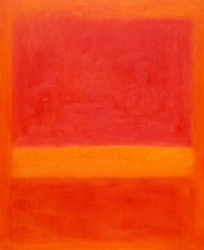 Abstract oil painting in rothko style minimalism color field