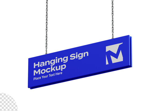 Hanging Sign Mockup Isolated
