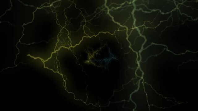 Abstract illustration of lightning patterns against a dark background