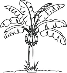 Tropical Banana Silhouette