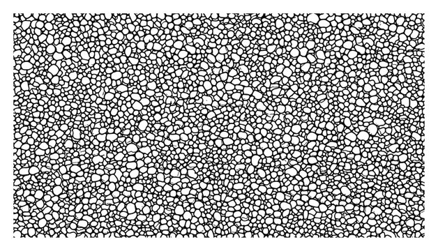 Hand drawn vintage engraving style pattern of dense small stones and pebbles