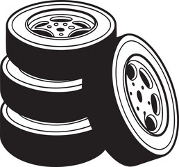 vector illustration of a car wheel