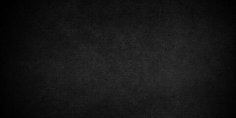 Fototapeta premium Dark black old wall paper grunge background. black blackboard and chalkboard texture. Dark black concrete wall texture element vintage grunge charcoal paint rough, distress backdrop background.