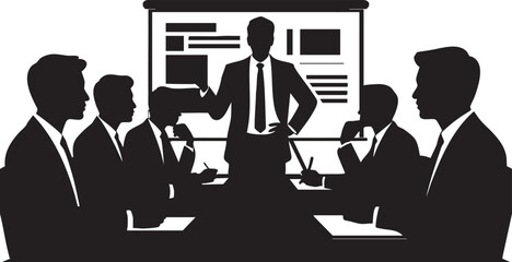 Fototapeta premium Business meeting with presentation and discussion teamwork