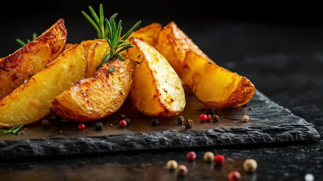 How to make crispy potato wedges with herbs and spices at home for a tasty snack