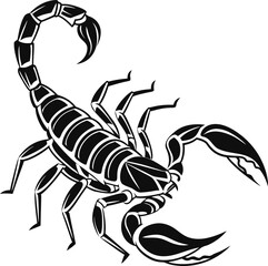 scorpion silhouette isolated on white