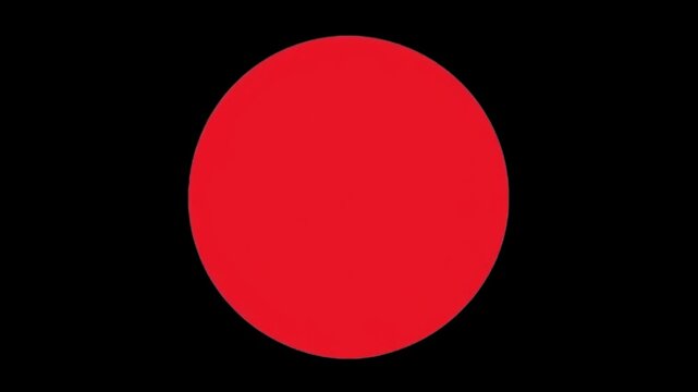 Red solid circle geometric shape isolated on transparent background for minimalist modern graphic design and digital presentation branding elements