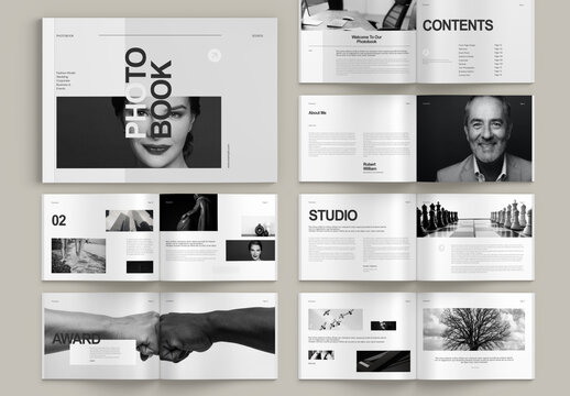 Photo Book Layout Landscape Design Template
