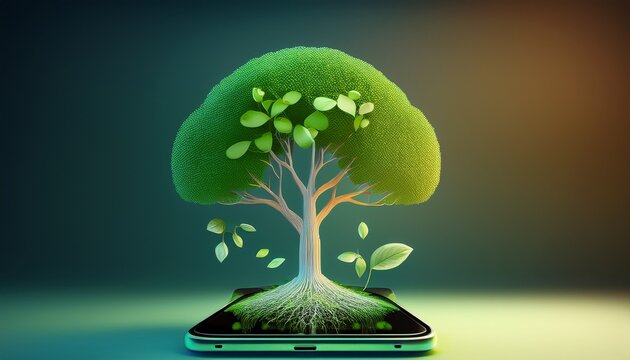 plant care app grow therapy esg fintech vue formulate sbti sd wan plantyou emitwise ecovadis branching tree product diversification expanding market reach 3d render a minimalist visualization of