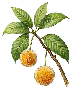 Neolamarckia cadamba illustration art