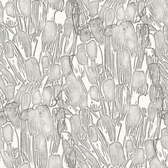 Seamless background with grunge style.   Monochrome ink drawing. Hand-drawn illustration.